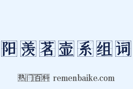 阳羡茗壶系组词是什么意思的图片